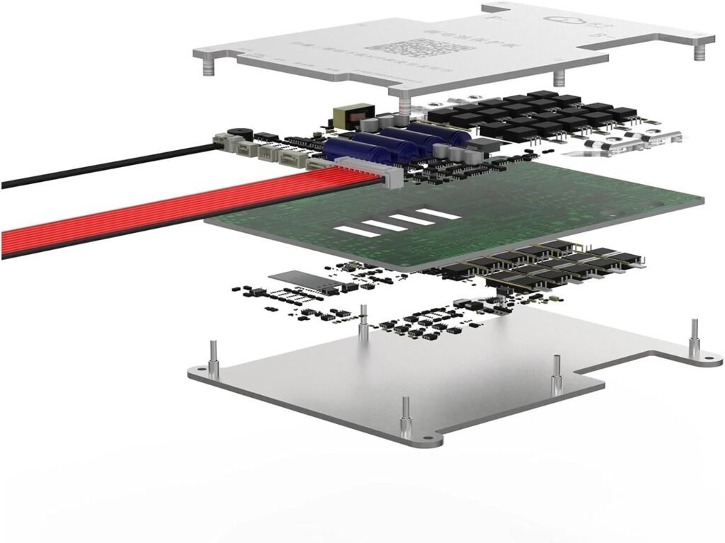 JK BMS B1A8S10P / B1A8S10P-HC, BMS 4S 5S 6S 7S 8S 12V 24V Battery with 1A Active Balance BMS Lifepo4 (Color : B1A8S10P-HC, Size : JK)