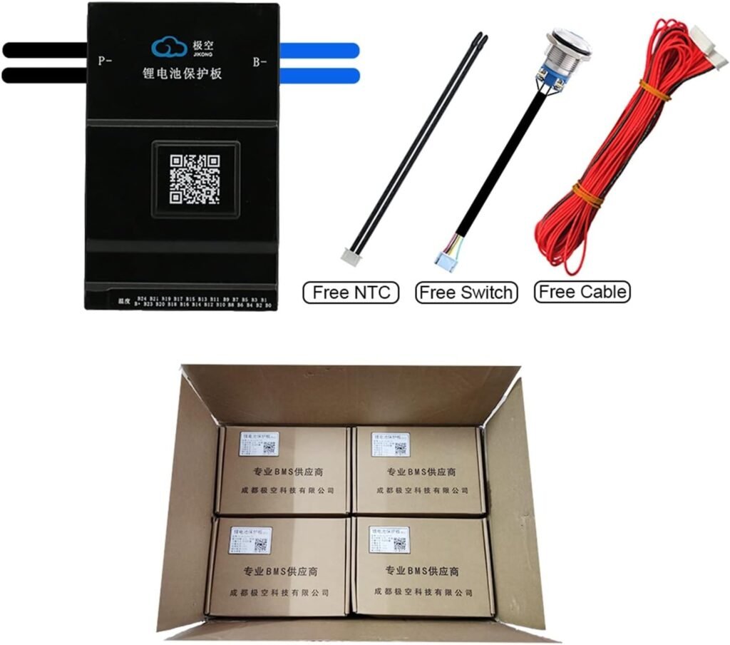 JK BMS Battery Equalizer Jk Bms Active Balance 8S 12S 13S 14S 16S 17S 20S 24S Smart Bms 60A 80A 100A 150A 200A 600A Lifepo4 Li-Ion Lto Battery Battery Protection Module (Color : B5A25S60P, Size : JK