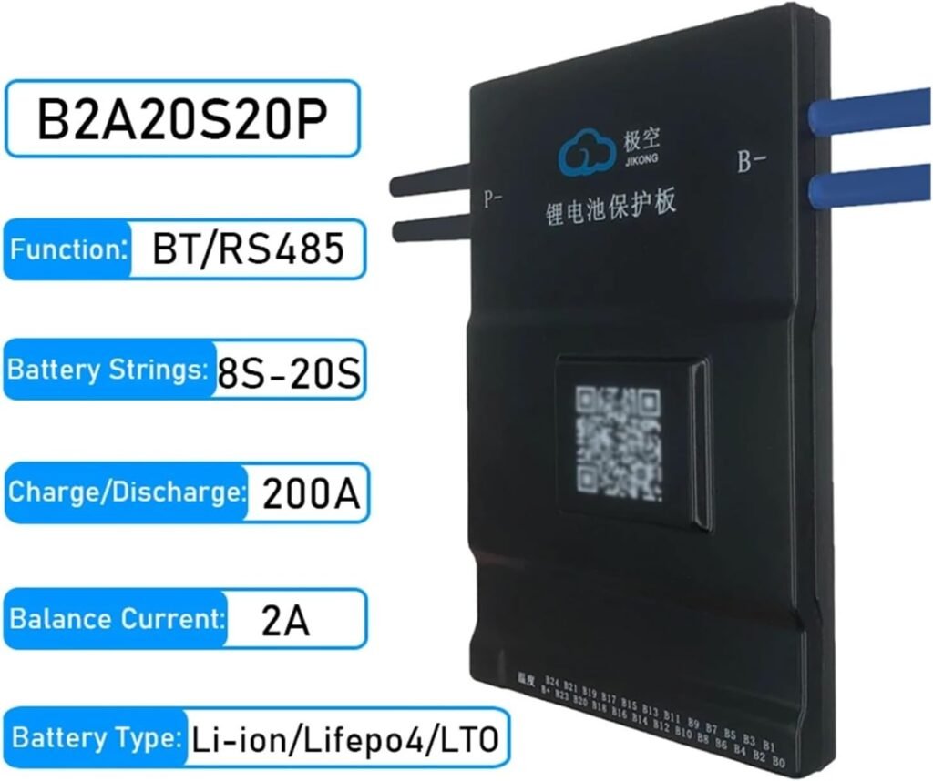 JK BMS Battery Equalizer Jk BMS Active Balance BMS 8S 12S 13S 14S 16S 17S 20S 24S Smart BMS 60A 80A 100A 150A 200A 600A Lifepo4 Li-Ion Lto Battery Protection Module (Color : B2A20S20P-HC, Si JK BMS Battery Equalizer Jk BMS Active Balance BMS 8S 12S 13S 14S 16S 17S 20S 24S Smart BMS 60A 80A 100A 150A 200A 600A Lifepo4 Li-Ion Lto Battery Protection Module (Color : B2A20S20P-HC, Si