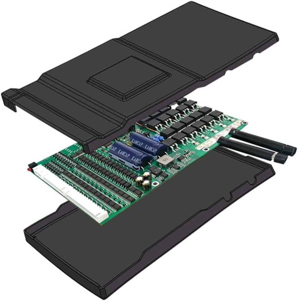 JK BMS Battery Equalizer JK BMS B2A24S20 With 2A Balance Current 8S 12S 13S 14S 16S 17S 20S 24S Smart JK Bms 200A Lifepo4 Li-Ion Battery Battery Protection Module (Color : B2A24S20P with CAN, Size :
