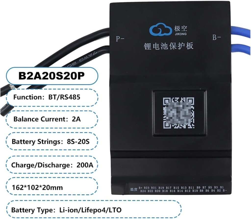 JK BMS Battery Equalizer Jk Smart BMS Balance BT 8s 10s 16s 20s 21s 24s Balance Current 60A 80A 100A 120A 150A 200A 600A Liion Lifepo4 Lto Battery Protection Module (Color : B2A20S20P-HC, Si JK BMS Battery Equalizer Jk Smart BMS Balance BT 8s 10s 16s 20s 21s 24s Balance Current 60A 80A 100A 120A 150A 200A 600A Liion Lifepo4 Lto Battery Protection Module (Color : B2A20S20P-HC, Si