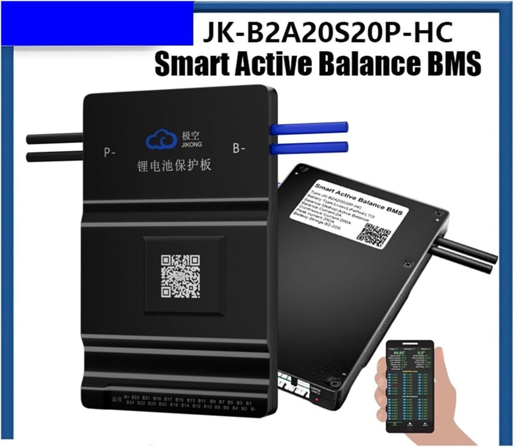 JK BMS Smart BMS 8S Lifepo4 200A BT Heating Function RS485 Lithium Battery Balance Plate BMS 20S 12V 24V with Blancer