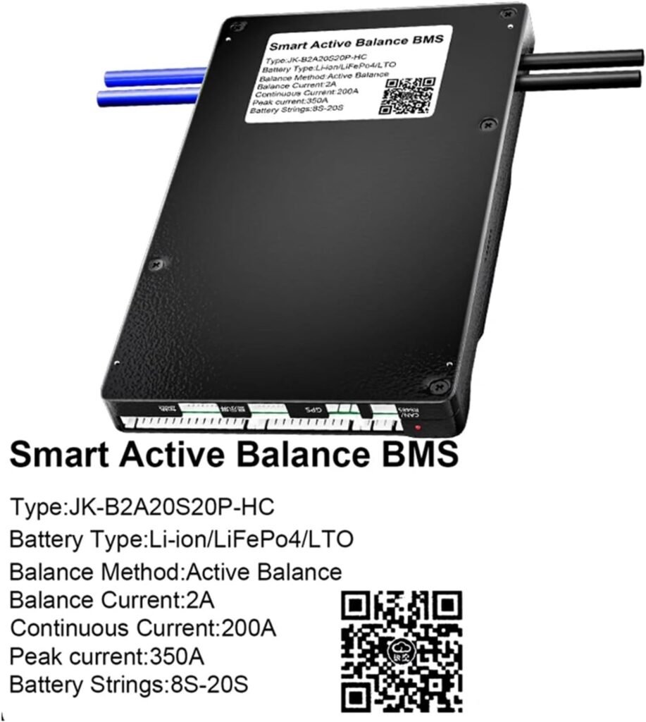JK BMS Smart BMS 8S Lifepo4 200A BT Heating Function RS485 Lithium Battery Balance Plate BMS 20S 12V 24V with Blancer
