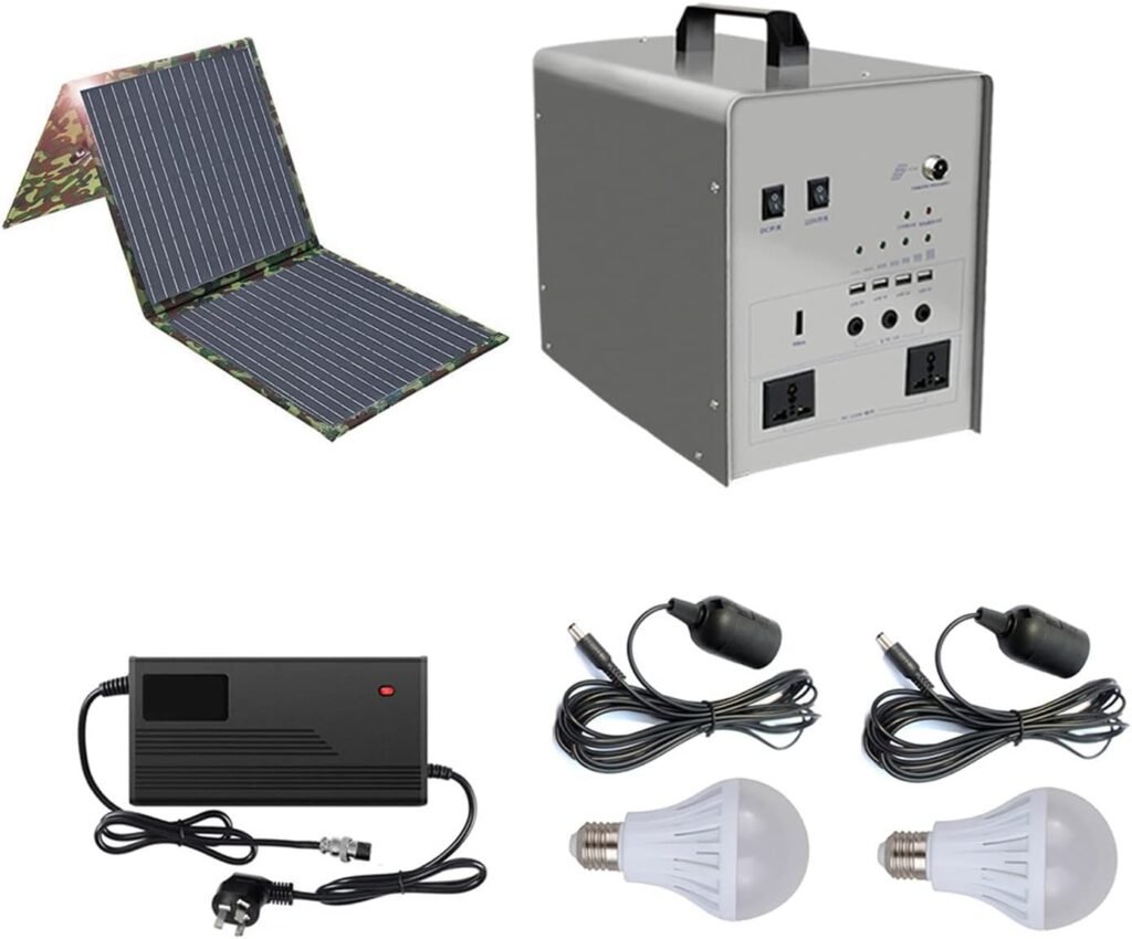 1000W/748Wh Solar Mobile LiFePO4 Battery Supply Pack(2x220V AC Outlets) with Solar Panel Included, Free LED emergency light, High Power Portable Emergency Power Supply,A solar panel          [Energy Class A]