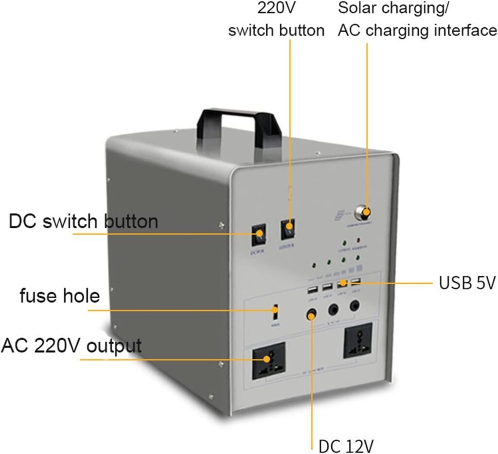 1000W/748Wh Solar Mobile LiFePO4 Battery Supply Pack(2x220V AC Outlets) with Solar Panel Included, Free LED emergency light, High Power Portable Emergency Power Supply,A solar panel          [Energy Class A]