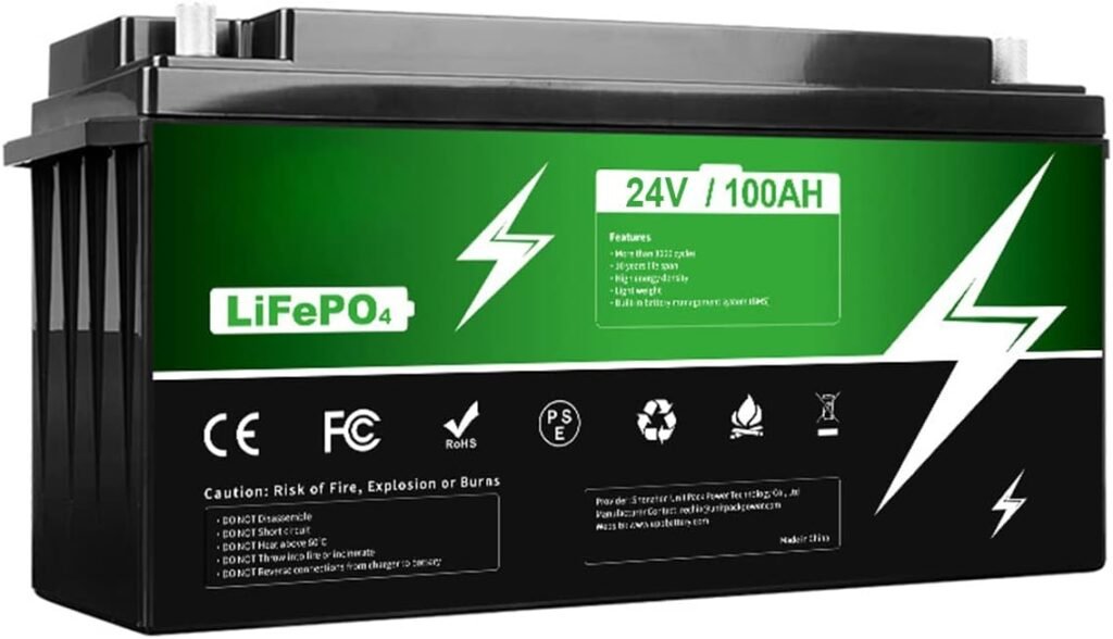12V/24V100AH LiFePO4 Battery for Solar RV Energy Storage Lithium Battery Pack Instead of Lead-Acid Battery Replacement Rechargeable Battery