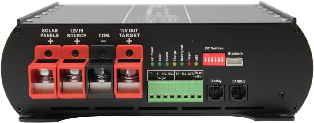 60A 12V DC to 12V DC Advanced Automatic Multi-Stage Triple Battery Charger with 30A MPPT solar input and 40A mains input for Lead Acid and Lithium Batteries