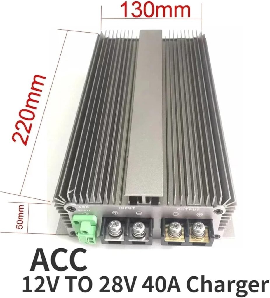 Battery Charger DC DC 12V to 24V Step Up Converter 3A-100A For 28V Lead Acid Battery and 29.2V LiFePO4 Auxiliary Battery(12VTO 28V 40ACharger)