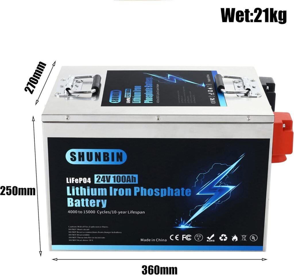 Lifepo4 100ah 24V Lithium iron phosphate battery for Solar System/Motor Home/Boat/Golf Carts/RV car battery Waterproof 24V lifepo4 battery With fast charger