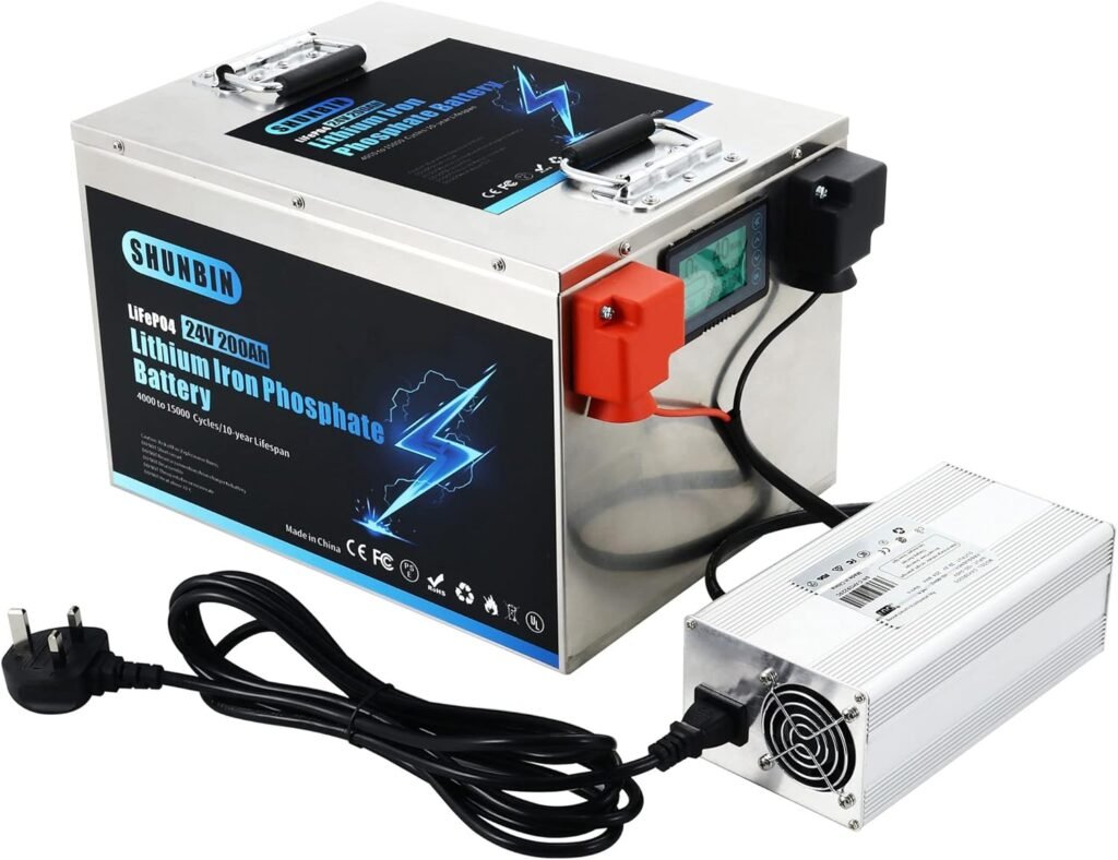 Lifepo4 200ah 24V Lithium iron phosphate battery for Solar System/Motor Home/Boat/Golf Carts/RV car battery Waterproof 24V lifepo4 battery With fast charger