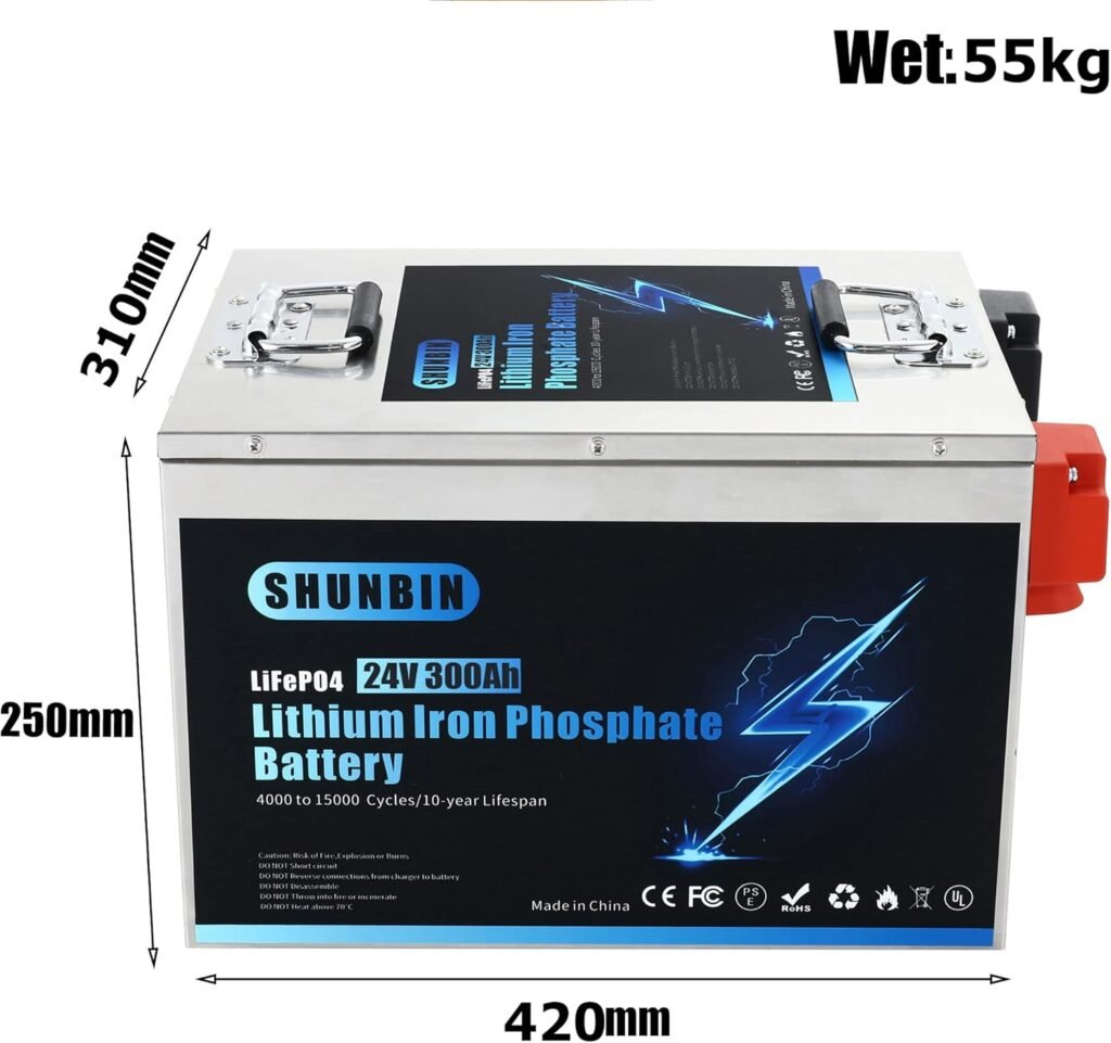 Lifepo4 300ah 24V Lithium iron phosphate battery for Solar System/Motor Home/Boat/Golf Carts/RV car battery Waterproof 24V lifepo4 battery With fast charger