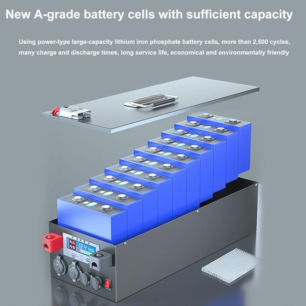 LiFePO4 Battery 12V Lithium Battery Pack 200Ah 300Ah 400Ah 500Ah Lithium Iron Phosphate Battery with BMS Protection Maintenance-Free Battery for Motorhome/Camping