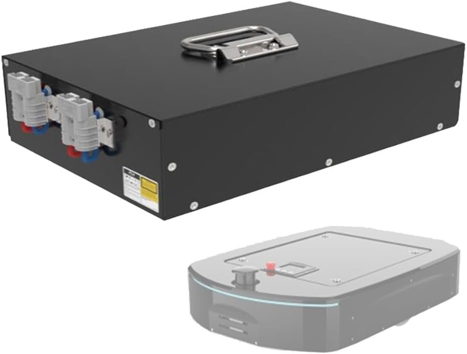 LiFePO4 Battery 48V 50Ah Lithium Battery 48V Replacement Batteries 50Ah Deep Cycle Batteries for AGV Robotic Transporter for 500W - 2400W Motor Kit with Handle