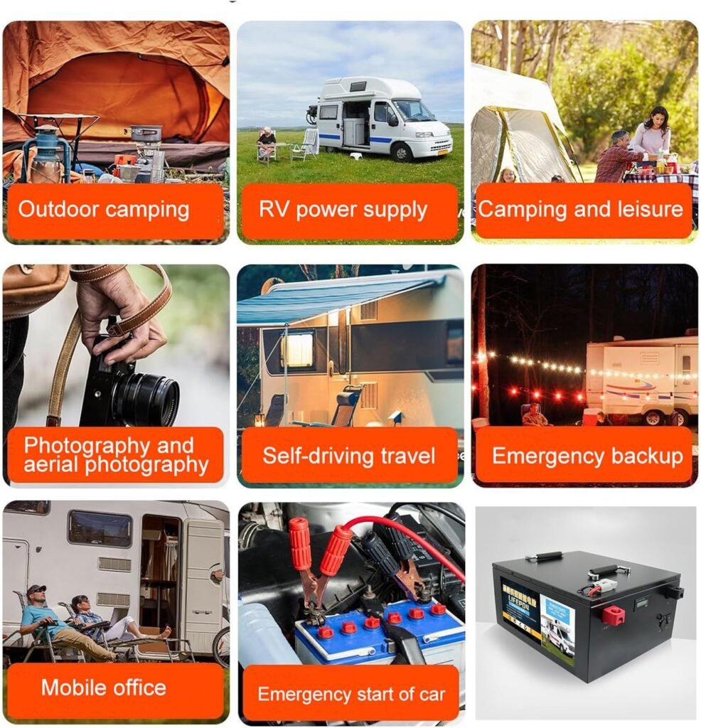 12V 24V Tourist Sightseeing Car Lithium Battery 100AH ​​200AH 300AH 400AH 500AH LiFePO4 Battery Outdoor Photovoltaic Energy Storage RV Battery,24V 200AH