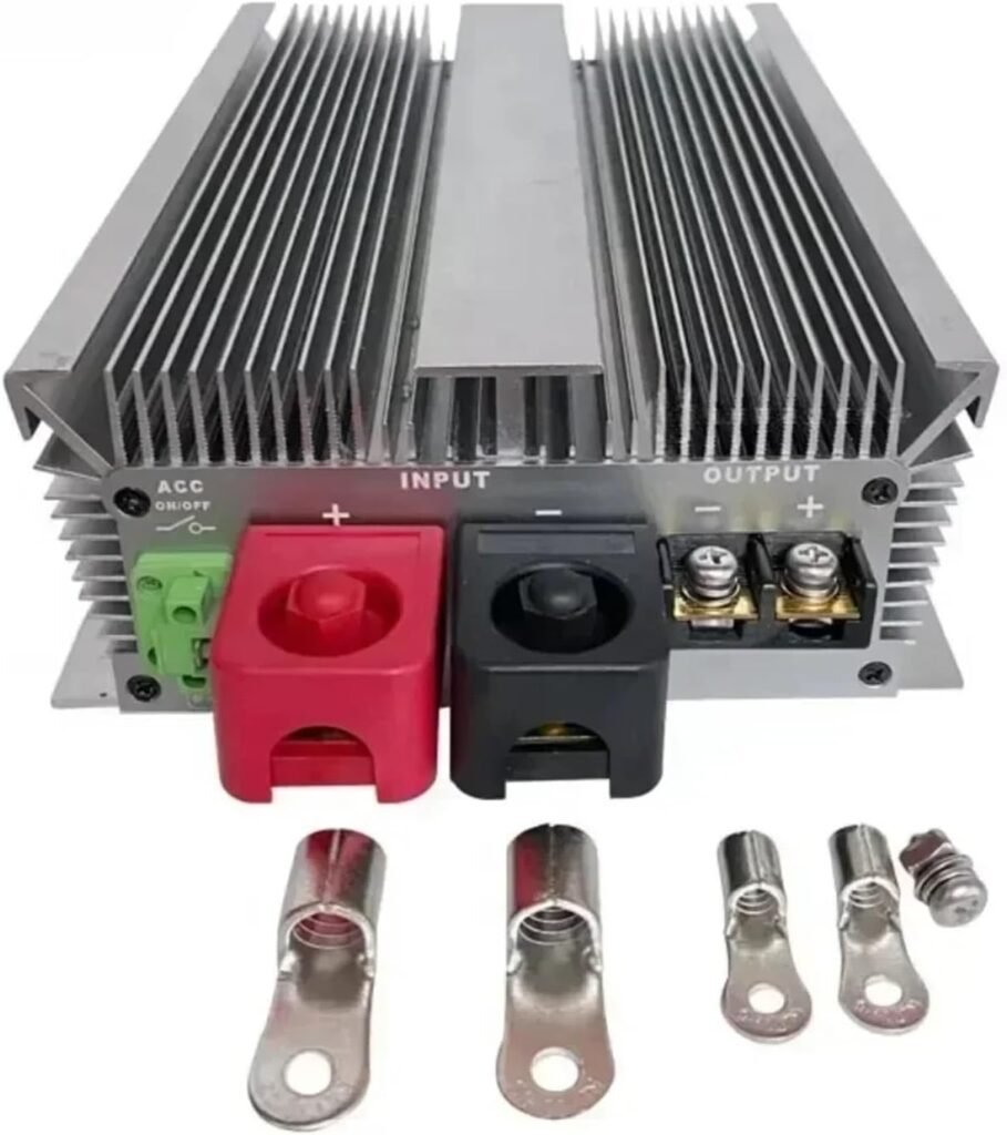 12V/24V TO 58V 10A-30A Step Up Boost Converter Battery Charger Dc To Dc Waterproof for 48V Life-po4 RVs Auxiliary Battery(12V24V-58V30ACharger)