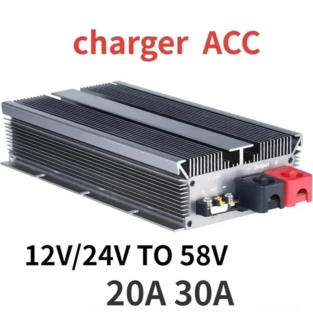 12V/24V TO 58V 48V 20A 30A Lifepo4 Lithium Battery Charger boost step up module converter 24 Volt to 48 Volt for automotives(58V20A Charger)
