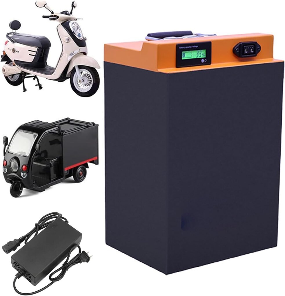 48V 65Ah Lithium Battery 60V 55Ah LiFePO4 Battery 72V 42Ah Removable Batteries with Charger Electric Motorcycle Batteries for 2500W-4600W Motor