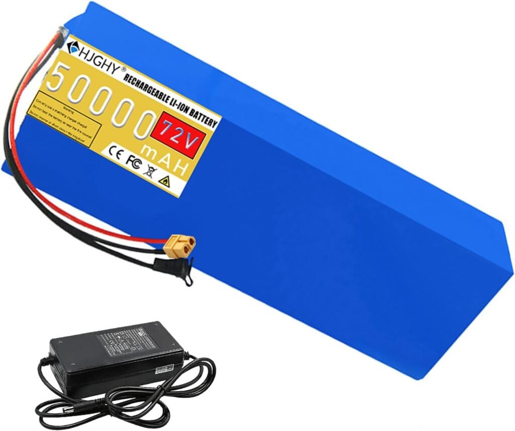 72V 50Ah Lithium Battery Pack Replacement 72 Volt Rechargeable Lithium Battery with Charger for 0-3600W Mobility Scooter Motor 72V 50Ah Lithium Battery Pack Replacement 72 Volt Rechargeable Lithium Battery with Charger for 0-3600W Mobility Scooter Motor