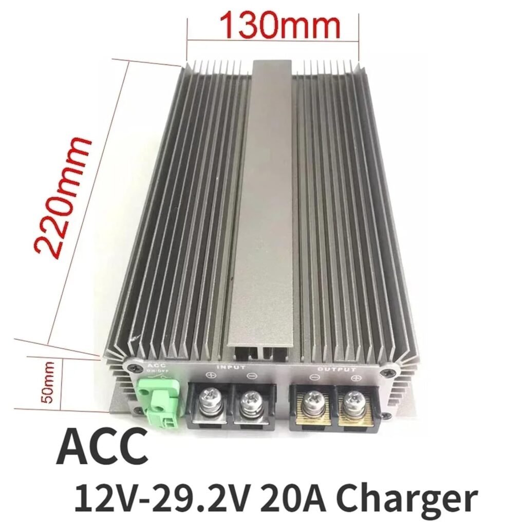 Battery Charger DC DC 12V to 24V Step Up Converter 3A-100A For 28V Lead Acid Battery and 29.2V LiFePO4 Auxiliary Battery(12V-29.2V 20ACharger)
