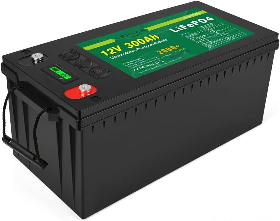 LiFePO4 Battery 12 V 300 Ah Lithium Iron Phosphate Battery for Camping Boat Solar