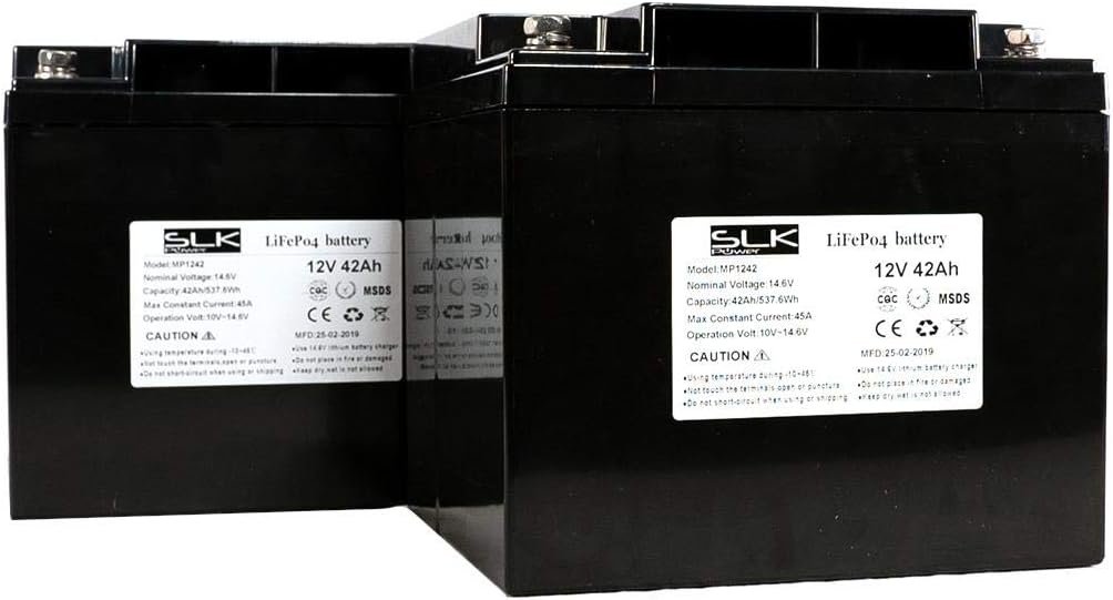 Mobility Scooter Lithium Battery Pair of 2 x 12v 42ah + Charger Bundle. Superior High Performance, Reliable And long Lasting Replacement Batteries For Electric Scooters And Wheelchairs